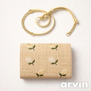 Betsey Johnson Beige Floral Crossbody Bag